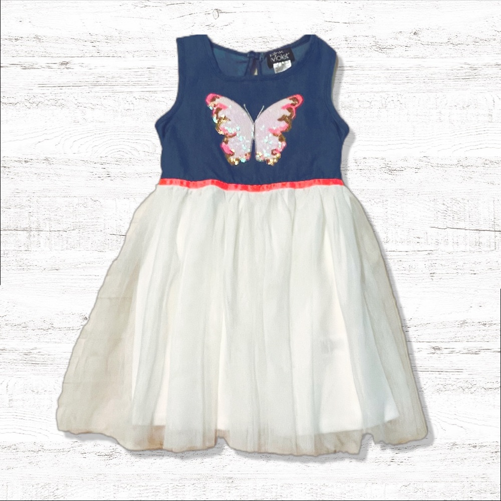 Pink & Violet butterfly dress